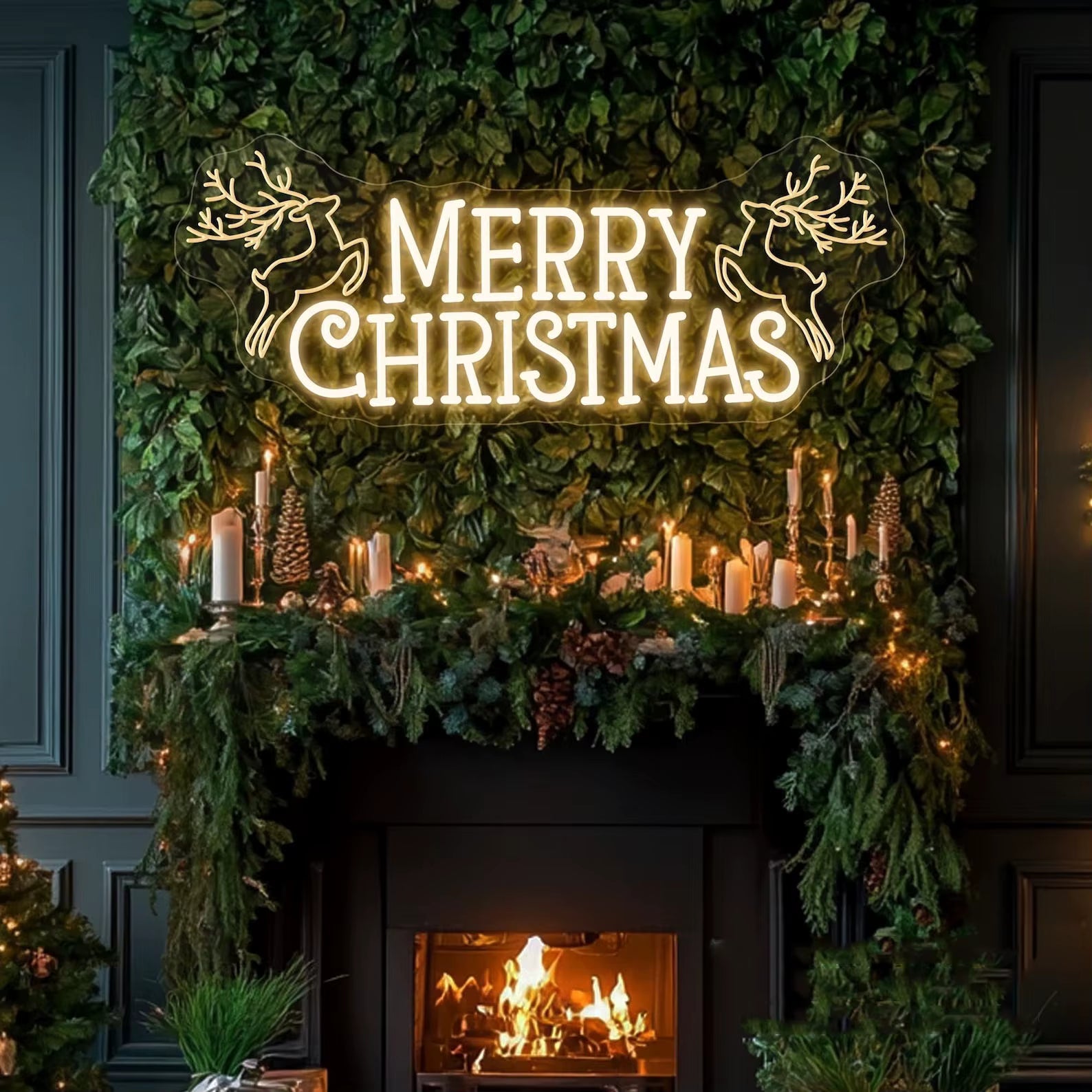 💡 Merry Christmas Elk Neon Sign