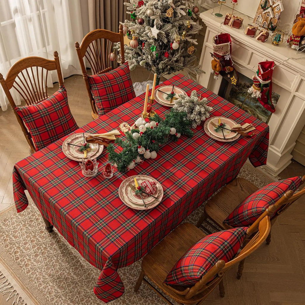 ❤️✨ Christmas Checkered Tableclot