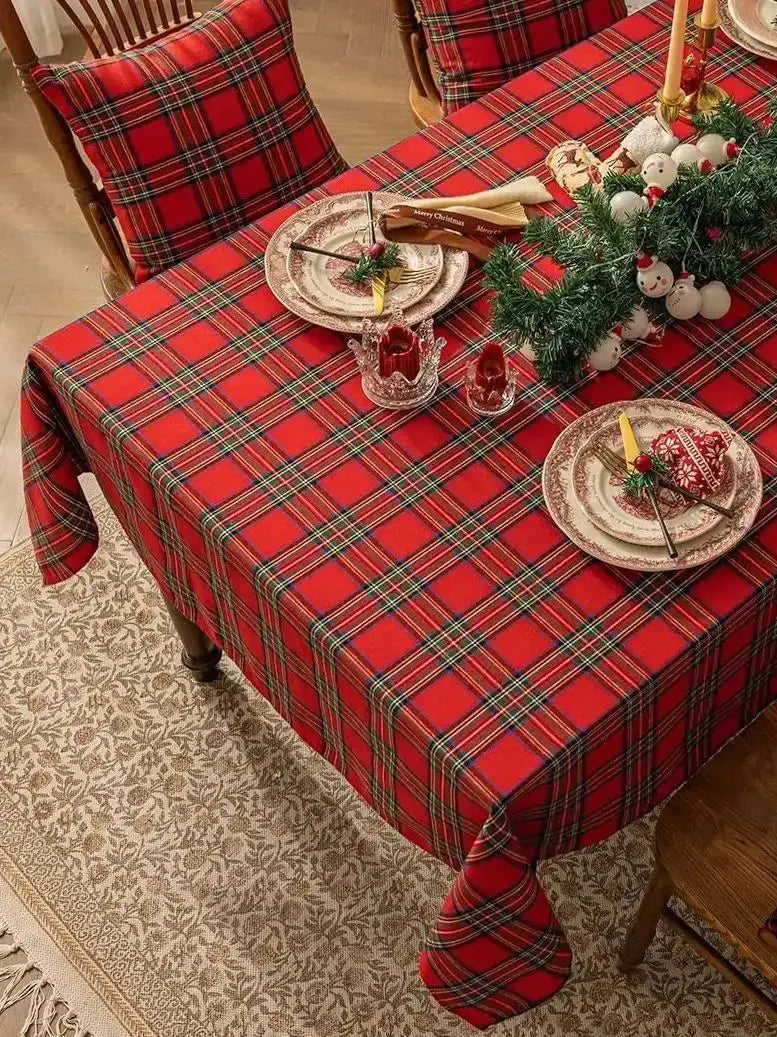 ❤️✨ Christmas Checkered Tableclot