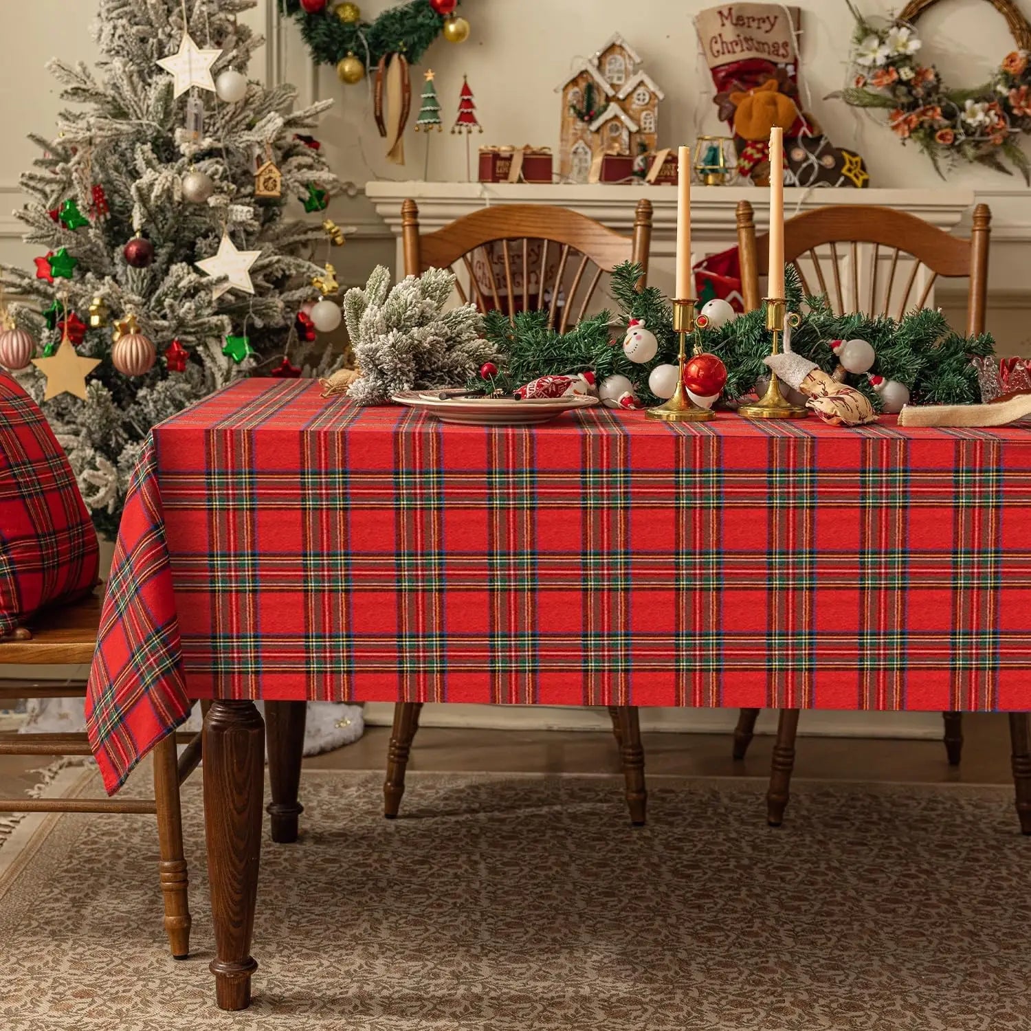 ❤️✨ Christmas Checkered Tableclot